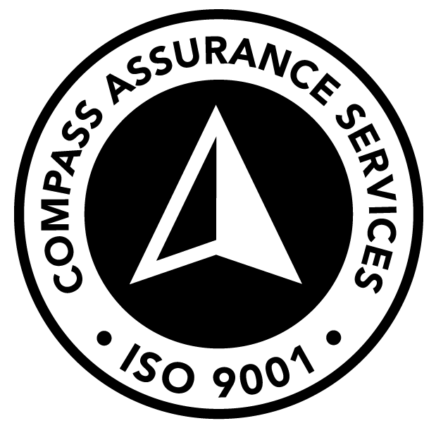 Compass ISO 9001 Primary Icon BW 1