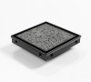 SQP100TI20DN100Black Square Floor Waste