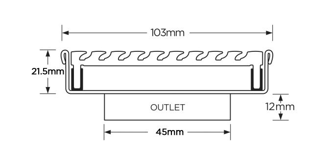 SQ100AADN50Black Square Floor Waste