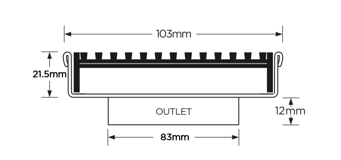 SQ100TRDN100 Square Floor Waste